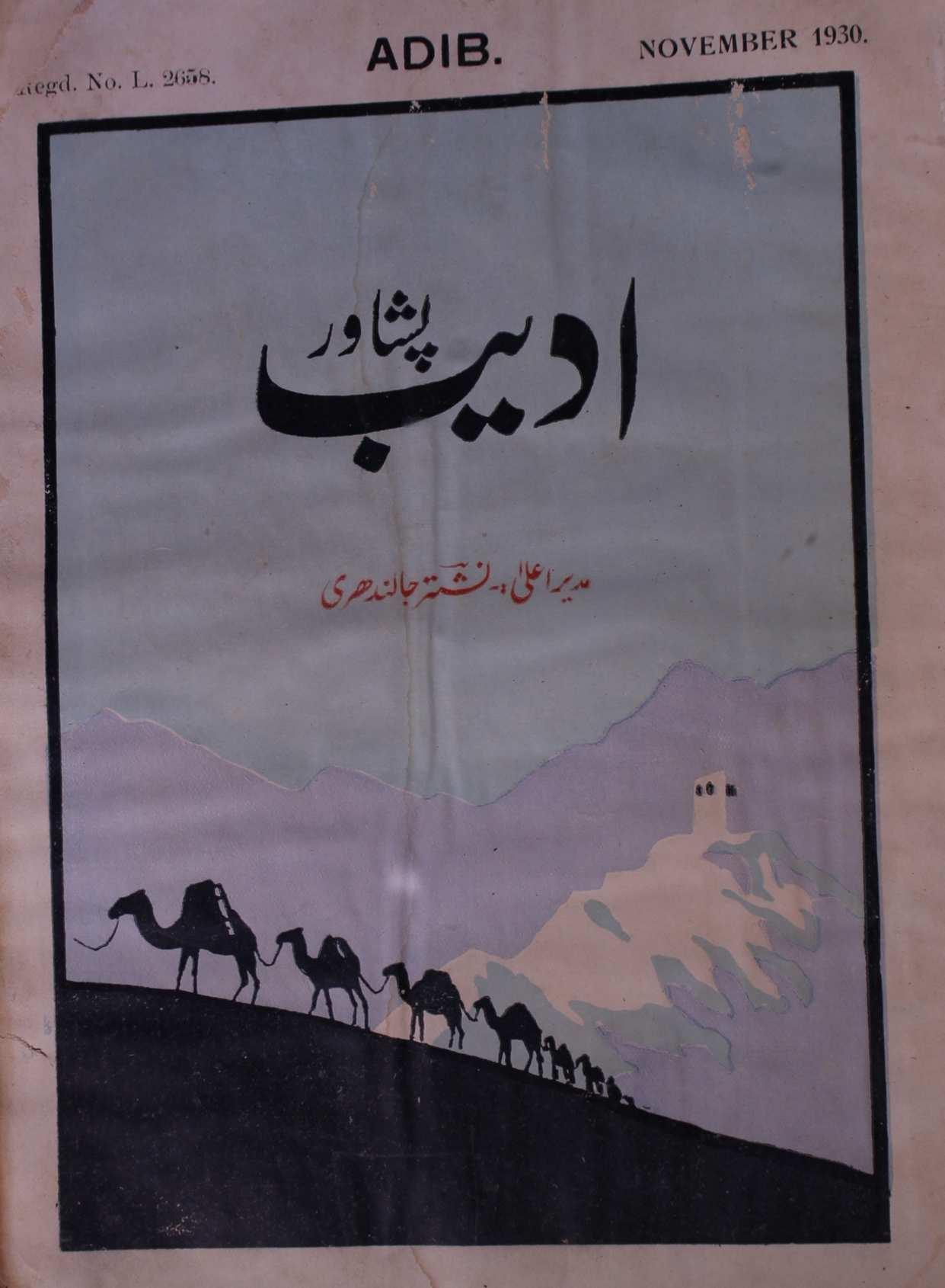 Adeeb Jild 1 No 11 November 1930