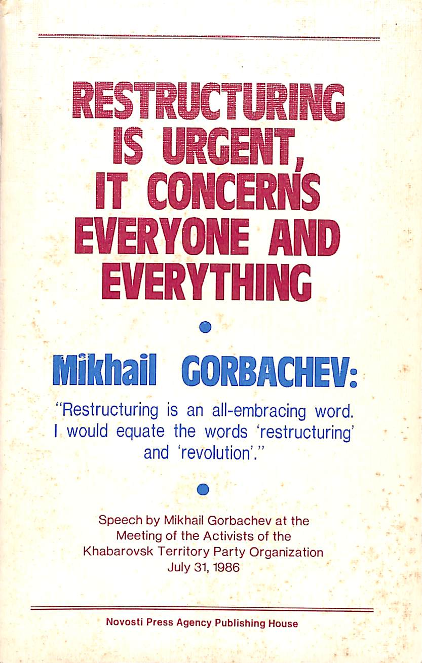 Restructuring is Urgent,it concerns Everyone&Everything