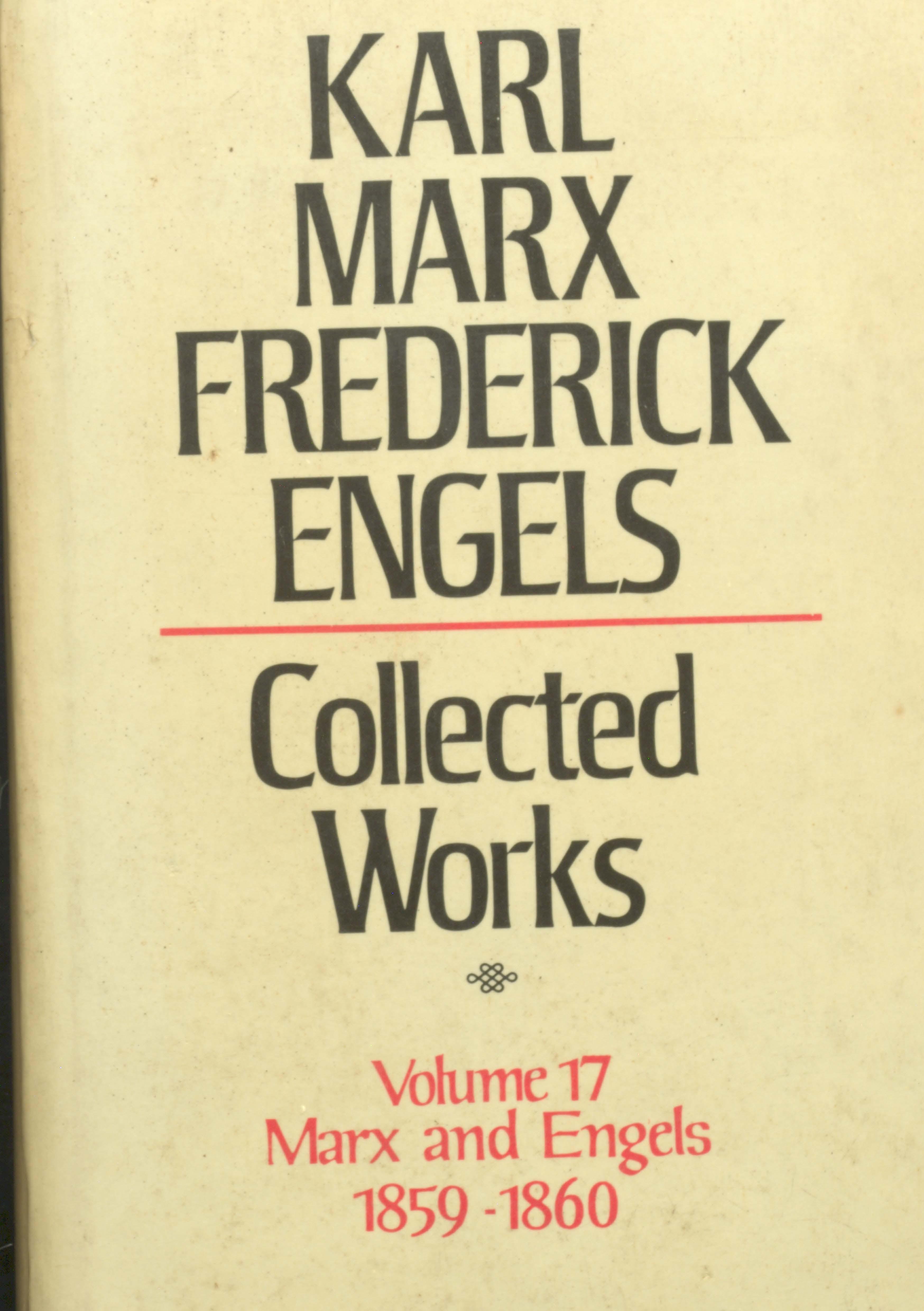 Kark Marx Frederick Engels Collected Works(Vol-17)1859-1860