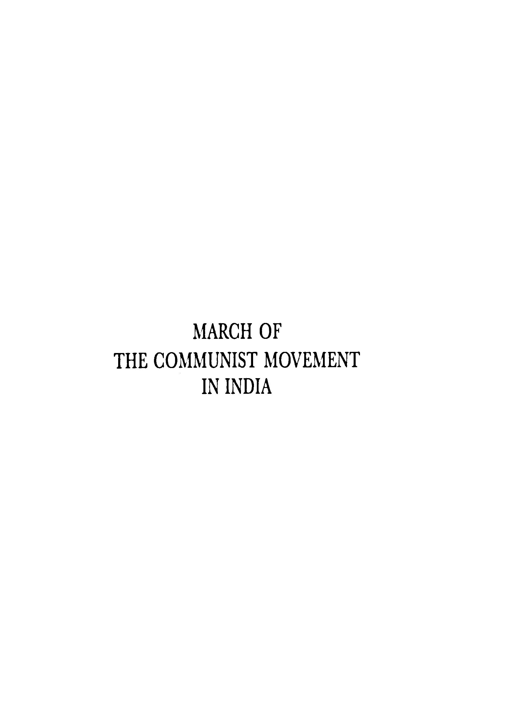 March Communist Party  Movment