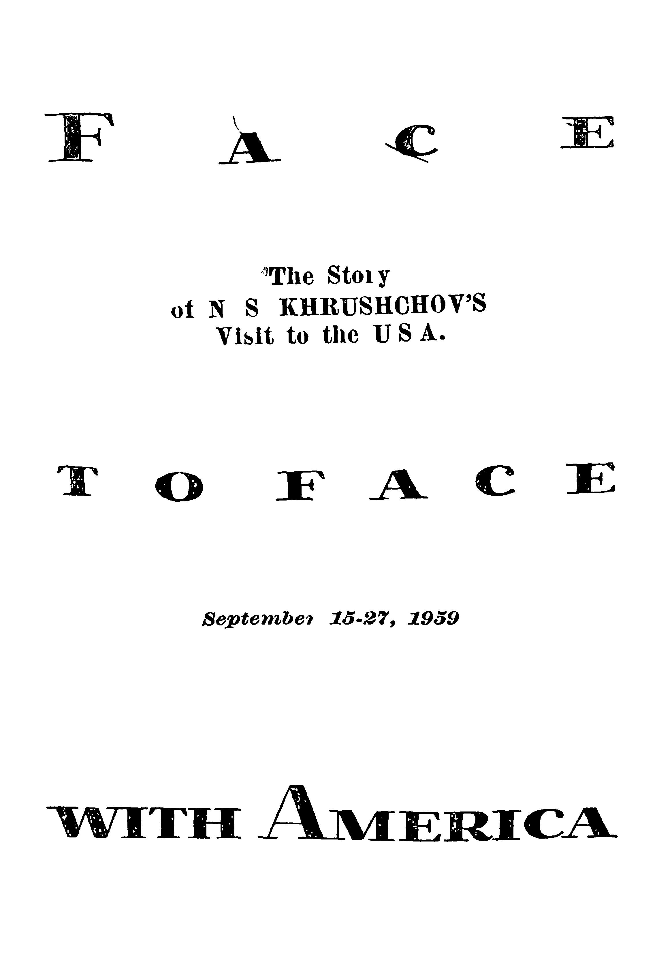 Face To Face With America