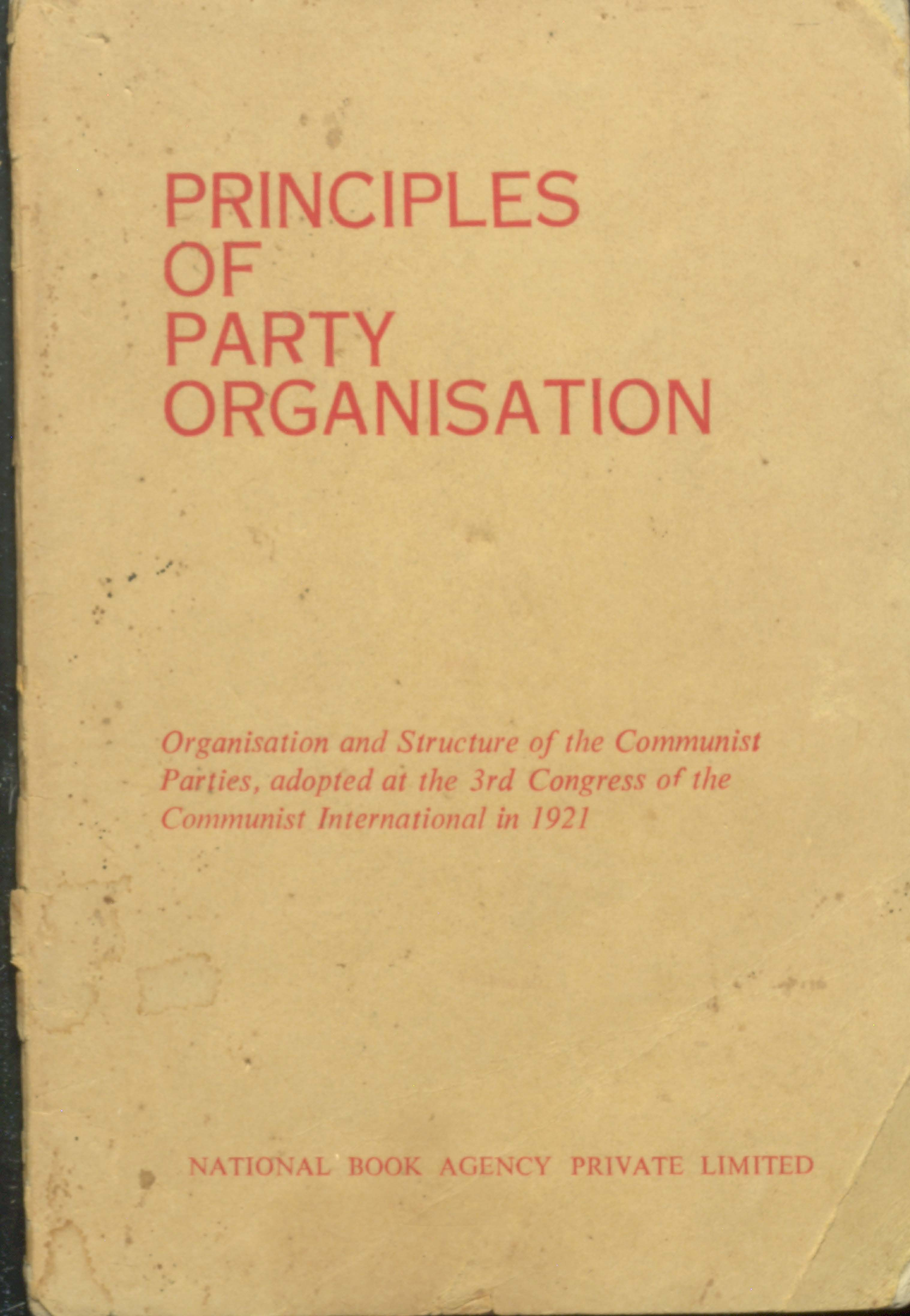 Principles Of Party Organaisation
