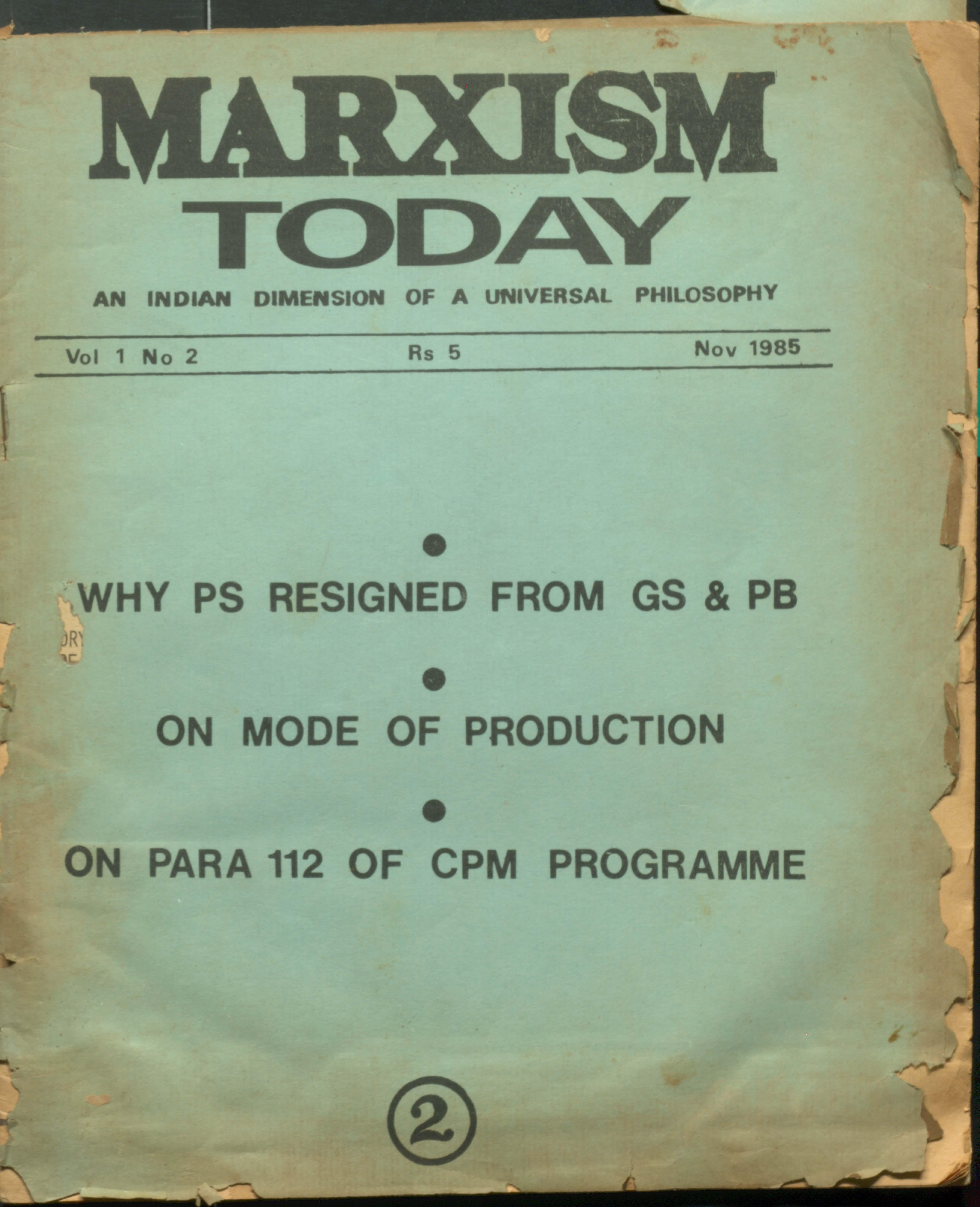MARXISM TODAY