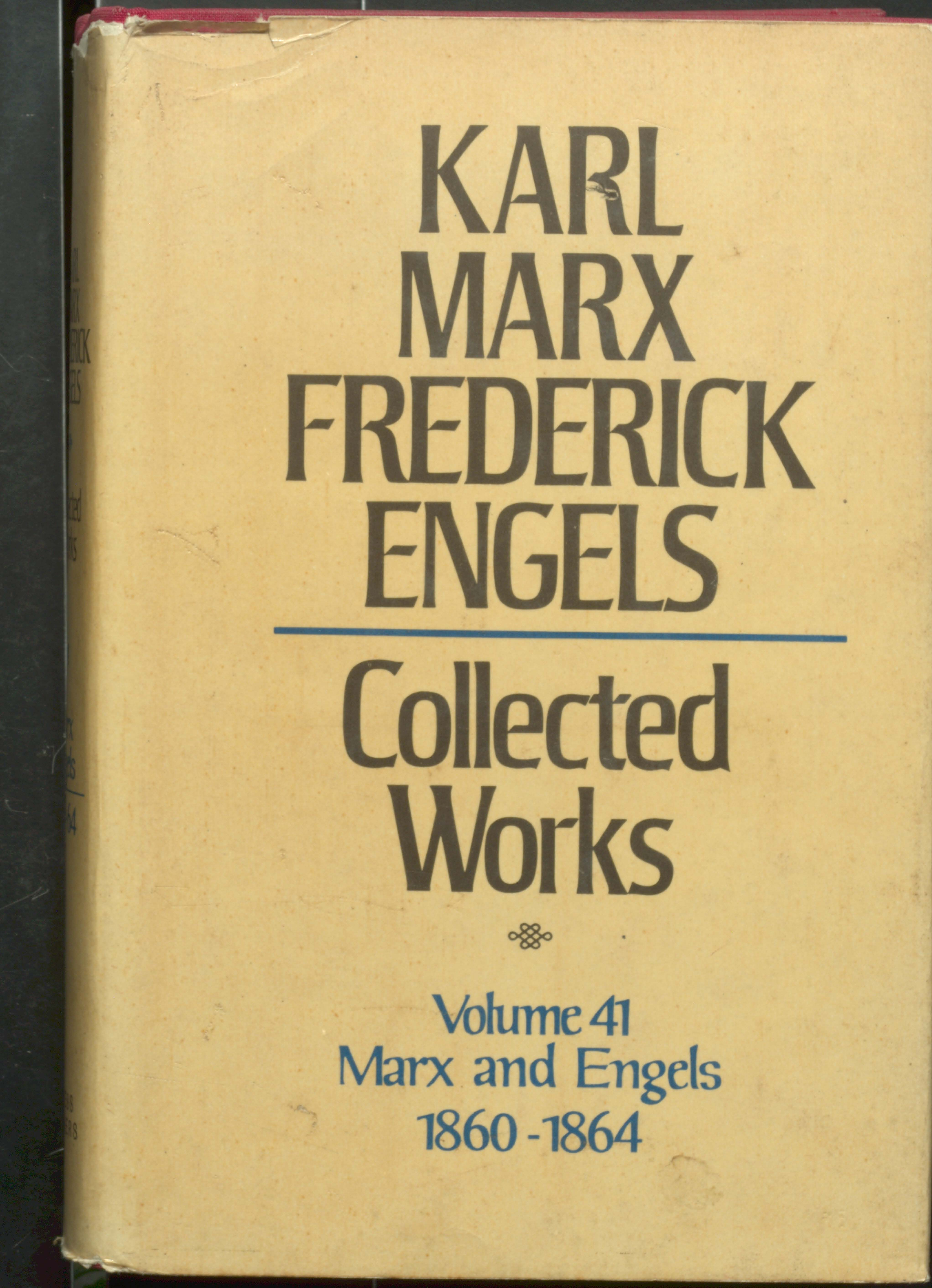 KARL MARX TREDERIEK ENGELS COLLECTED WORKS (VOL-41)1860-1864