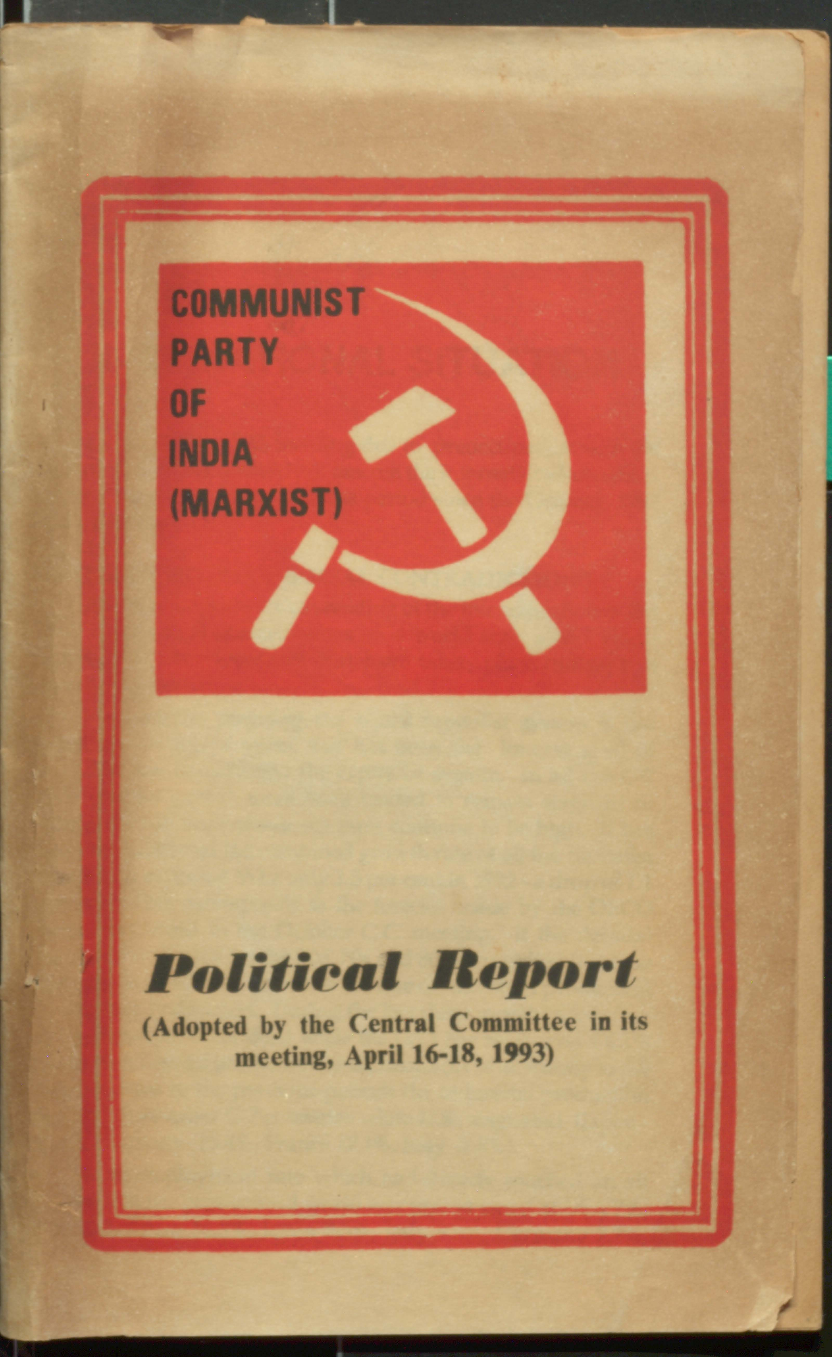 political report, (april 16-18,1993)