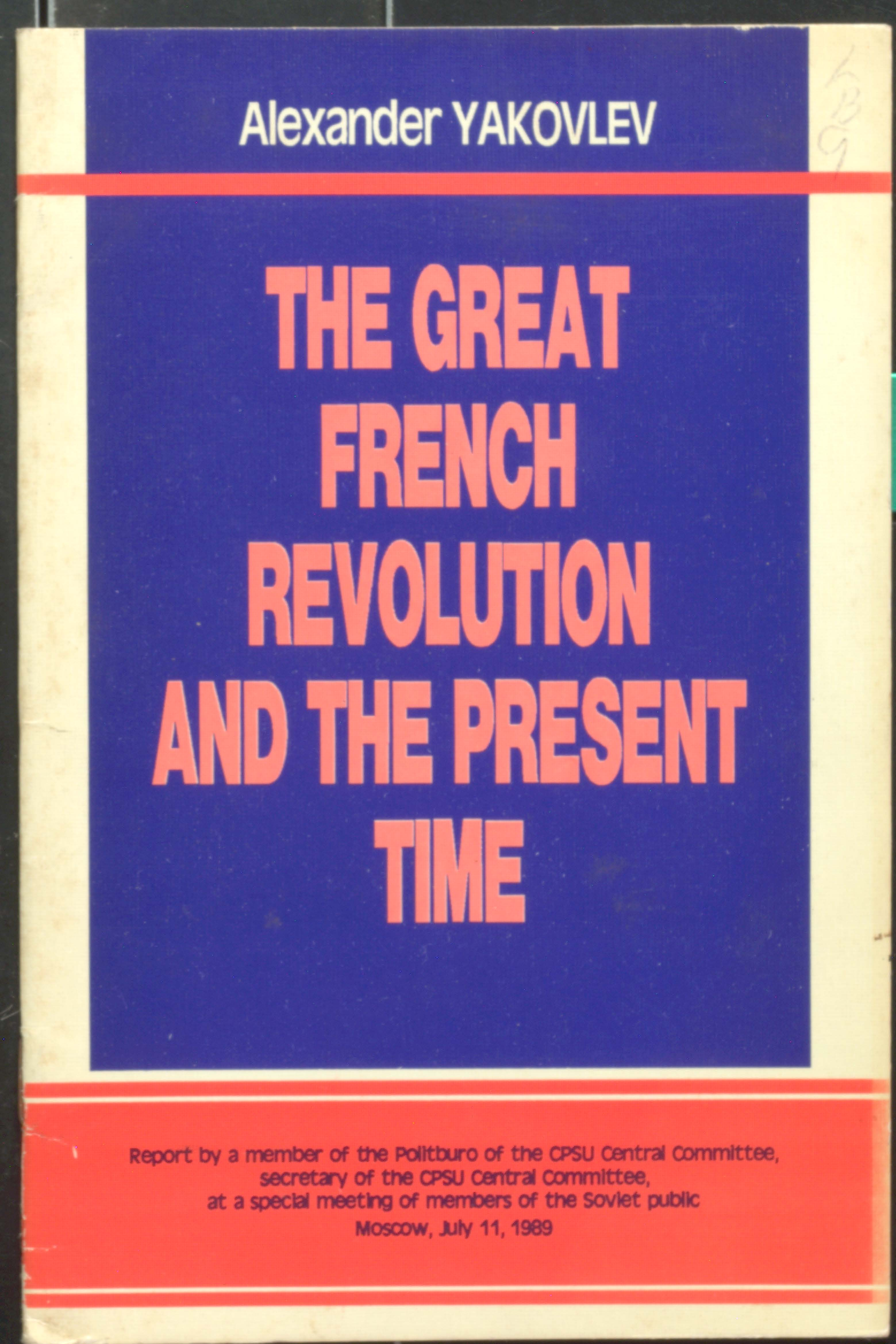 THE great french revolution and the present time