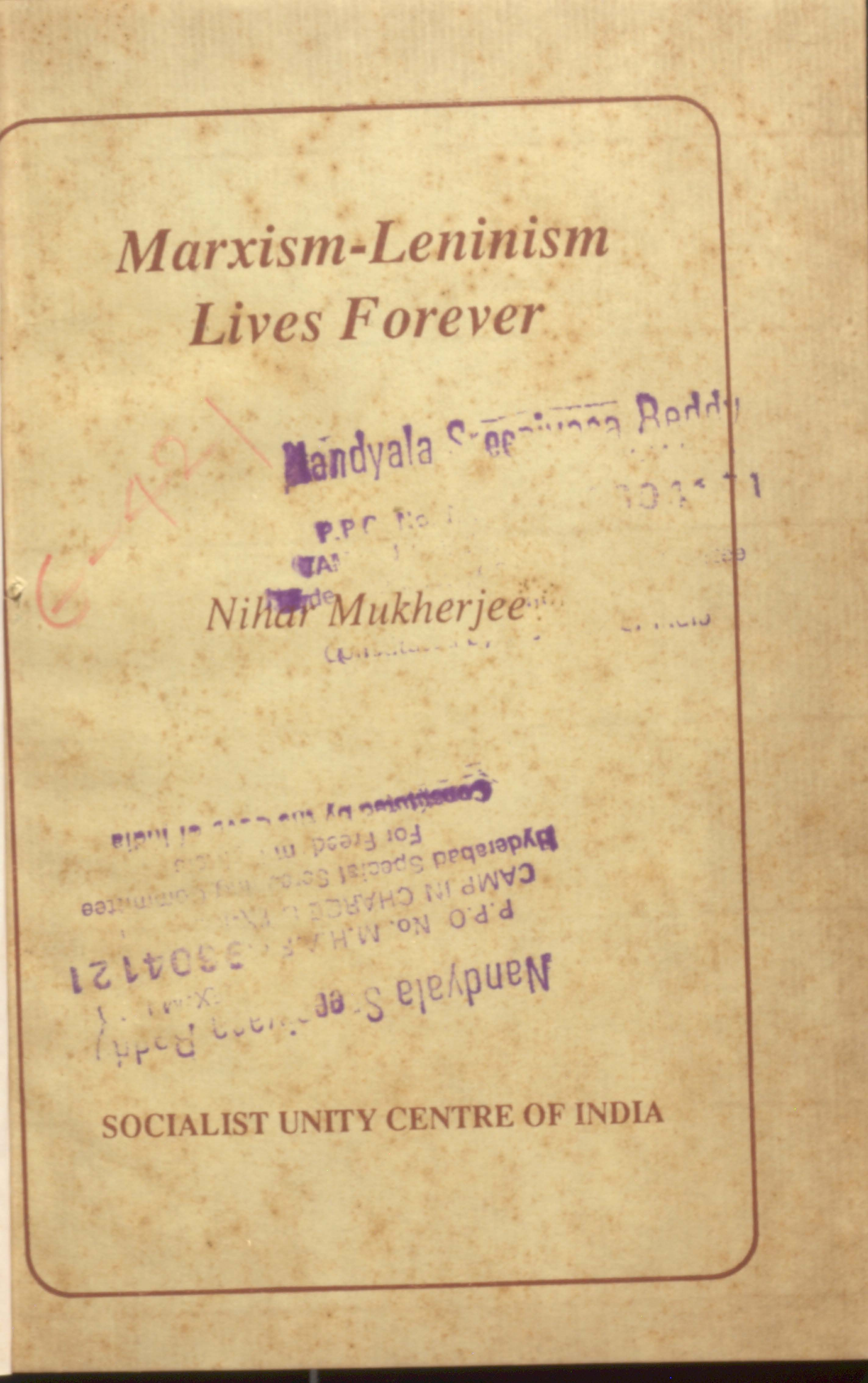 Marxism-leninism lives forever 