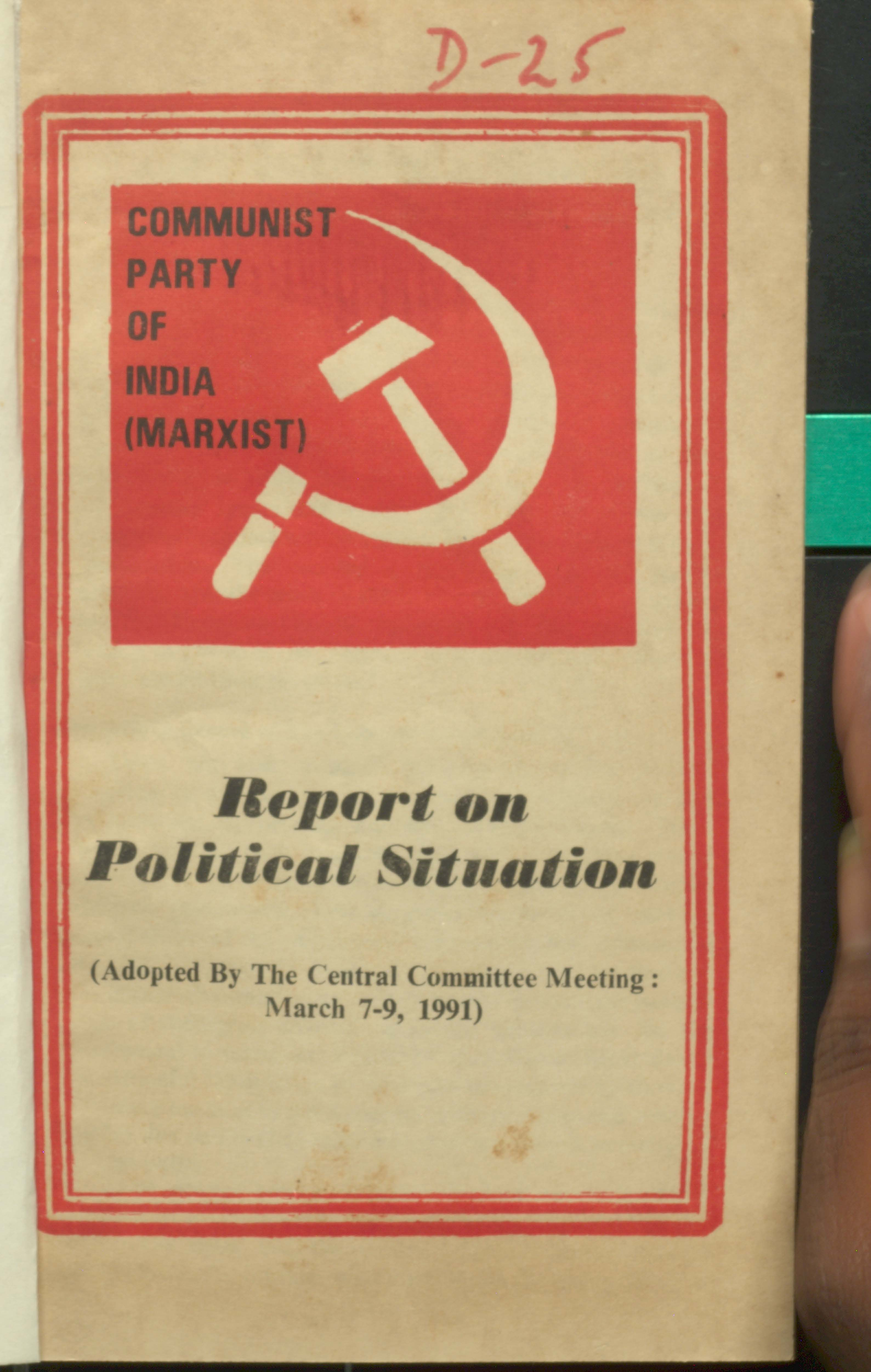 Report on political situation 
