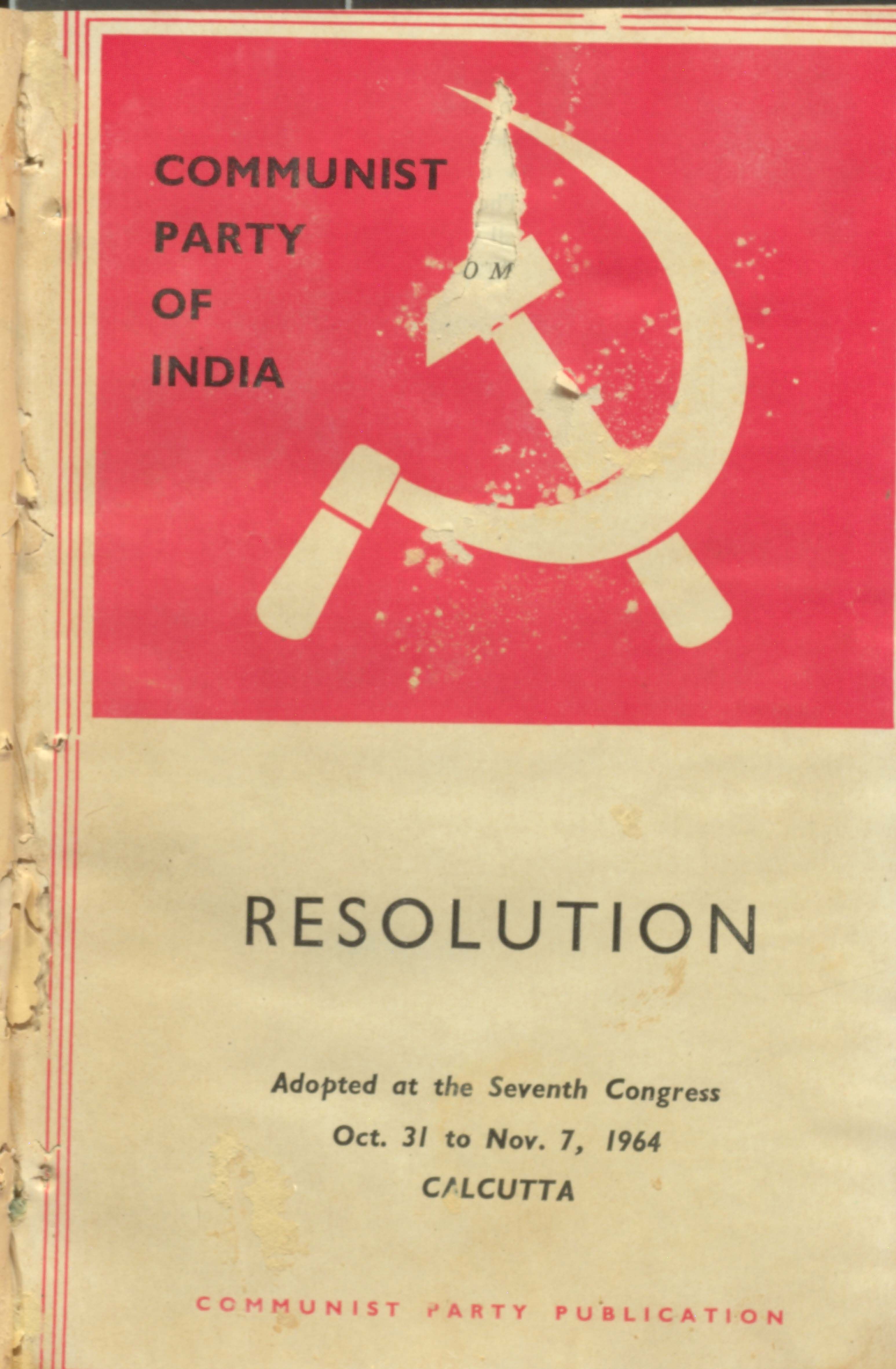 Communist PartyOf India Resolution