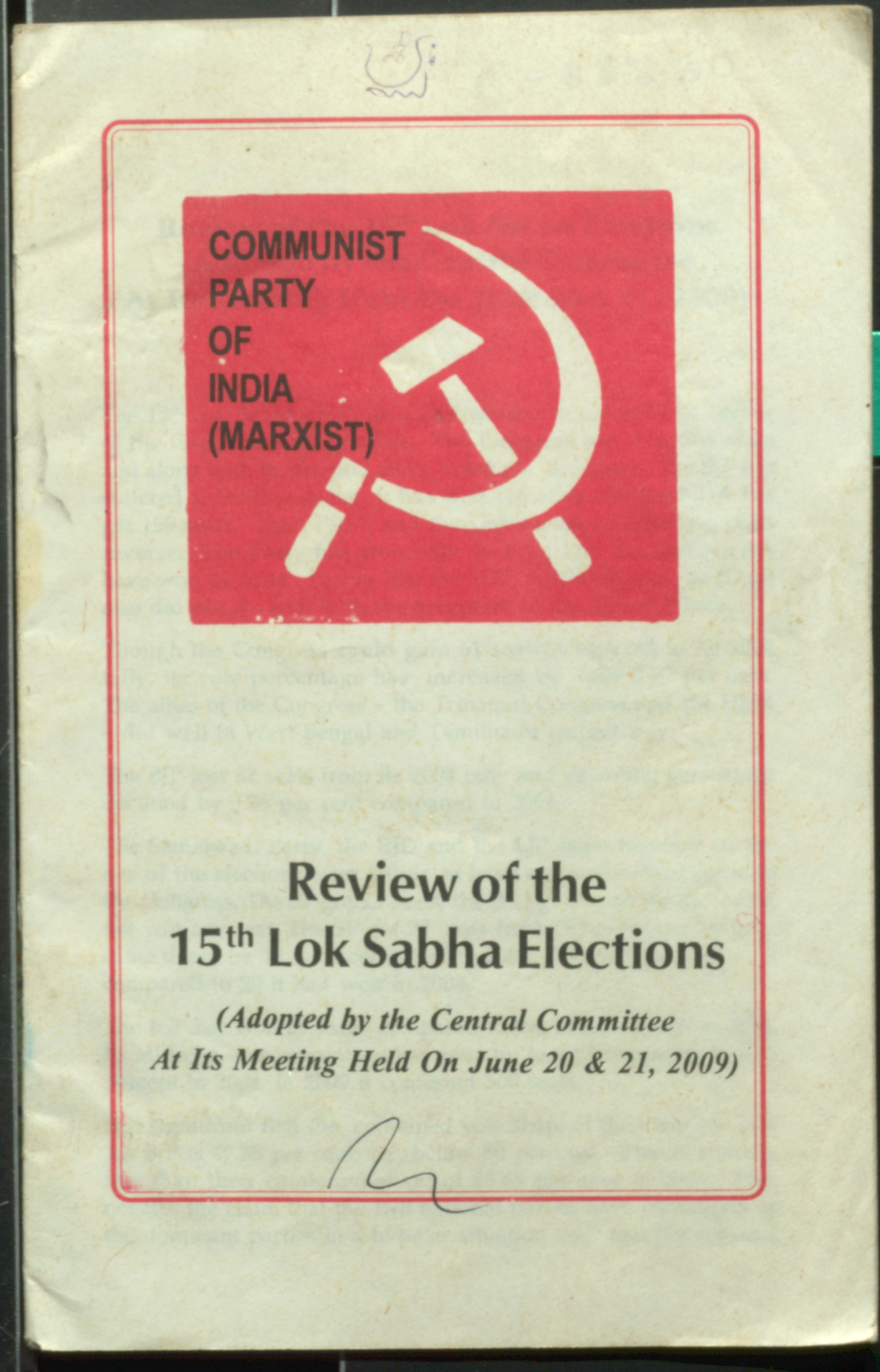 Review of the 15th lok sabha elections
