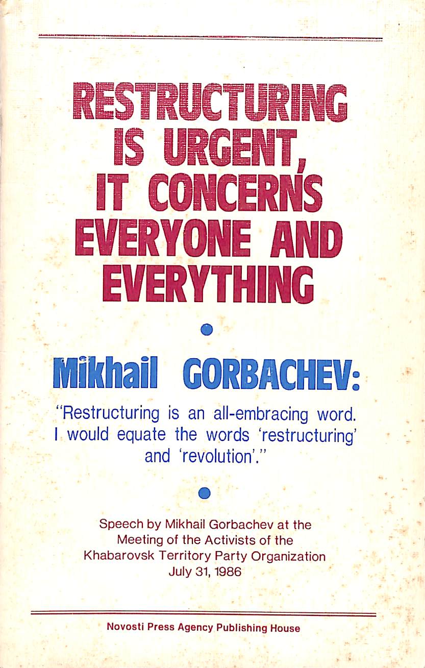 Restructuring is urgent, it concern's everyone and everything