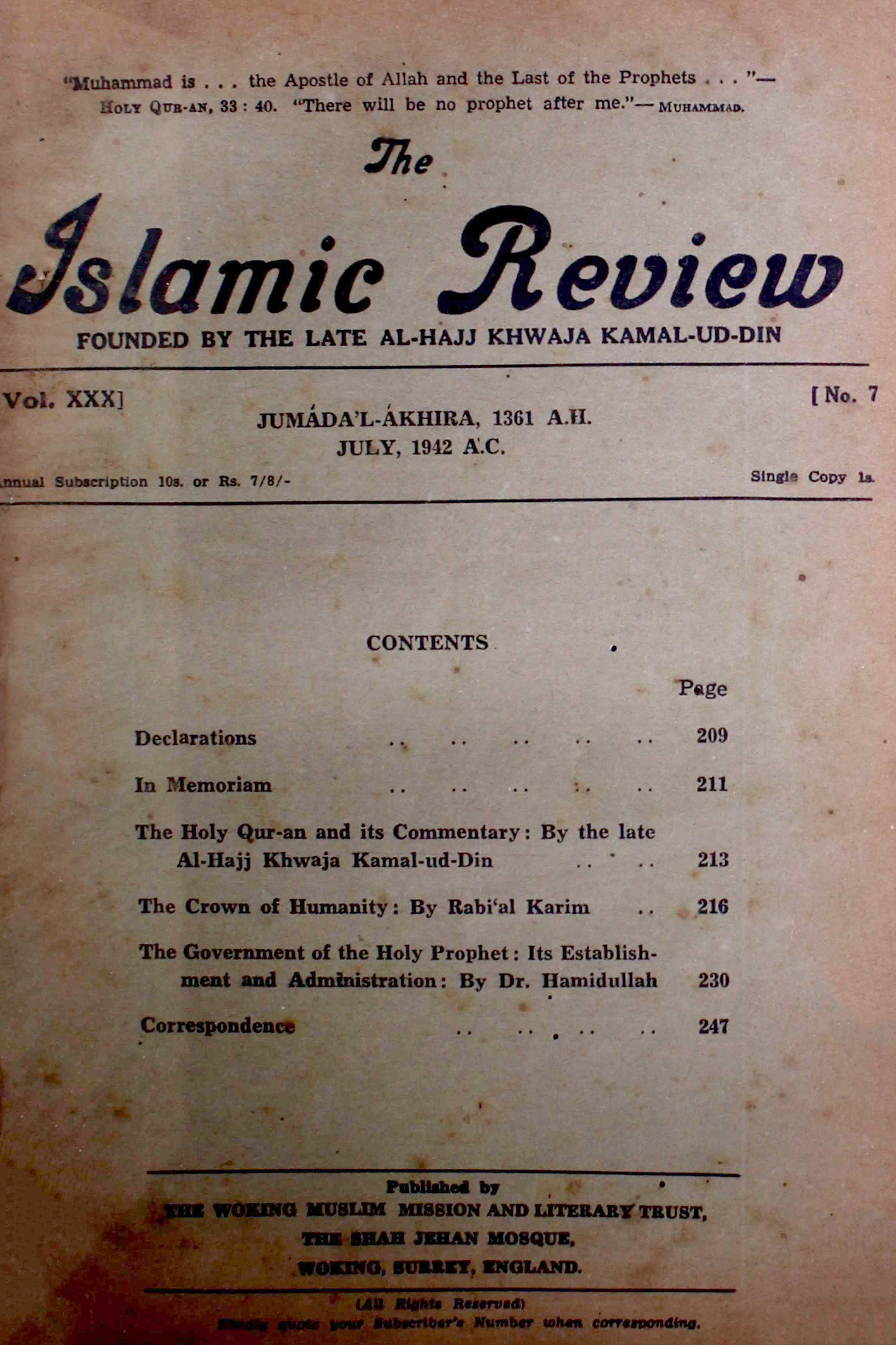 The-islamic-review-shumara-number-007-m-abdul-majid-m-aftabuddin-ahmad-magazines-1